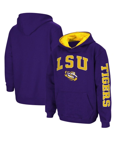 Colosseum Youth Boys Purple Lsu Tigers 2-hit Team Pullover Hoodie