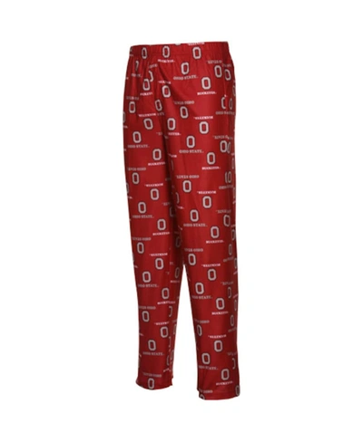 Genuine Stuff Ohio State Buckeyes Big Boys Scarlet Team Logo Flannel Pajama Pants