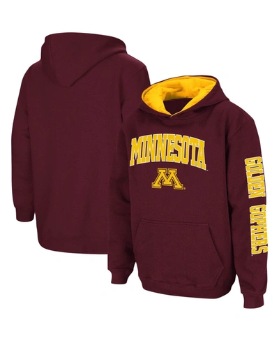 Colosseum Youth Boys Maroon Minnesota Golden Gophers 2-hit Team Pullover Hoodie