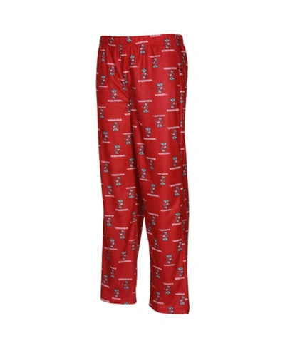 Genuine Stuff Wisconsin Badgers Youth Boys Cardinal Team Logo Flannel Pajama Pants