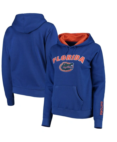 Colosseum Women's Florida Gators Arch And Logo 1 Pullover Hoodie In Royal