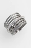 Alor ® 7-row Cable & Diamond Ring In Grey