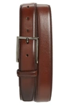 Nordstrom Shop Marco Burnished Leather Belt In Brown Chestnut