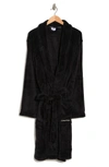 Calvin Klein Waist Tie Robe In Ub1 Black