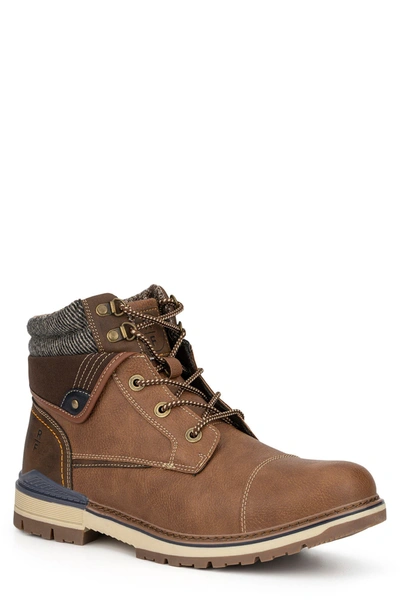 Reserve Footwear Neutron Cap Toe Lace-up Boot In Tan