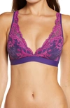 Wacoal Instant Icon Bralette In Violet Indigo/ Hollyhock