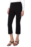 Liverpool Los Angeles Stella Crop Kick Flare Trousers In Black