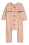 Nordstrom Kids' Cozy Ruffle Romper In Pink Misty