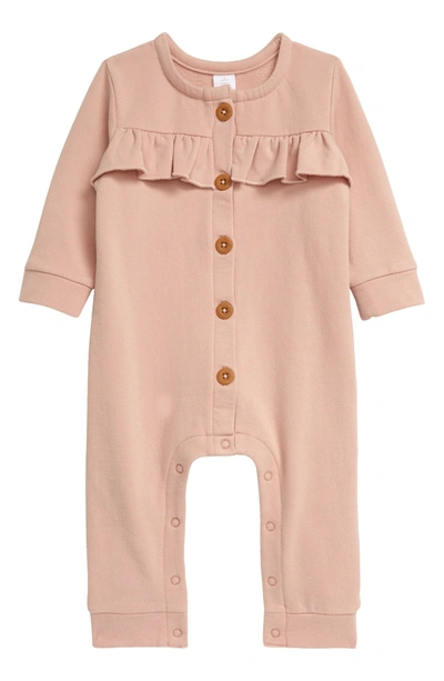 Nordstrom Cozy Ruffle Romper In Pink Misty
