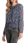1.STATE 1. STATE FLORAL SMOCK WAIST TOP
