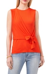 Vince Camuto Tie Front Sleeveless Top In Passion Fruit