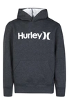 Hurley Kids' Heat Fleece Logo Hoodie In Black Heather