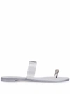 Giuseppe Zanotti Transparent Pvc Sandals In Silver