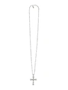 Emanuele Bicocchi Fleury Cross Sterling Silver Necklace In Silver