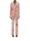 Alexander Mcqueen Tie-dye Straight Leg Pyjama Pants In Red Mix