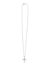 Emanuele Bicocchi Fleury Cross Sterling Silver Necklace In Silver
