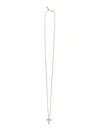 Emanuele Bicocchi Fleury Cross Sterling Silver Necklace In Silver