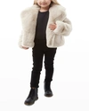 APPARIS GIRL'S MILLY OVERSIZED FAUX FUR COAT, SIZES 4-16
