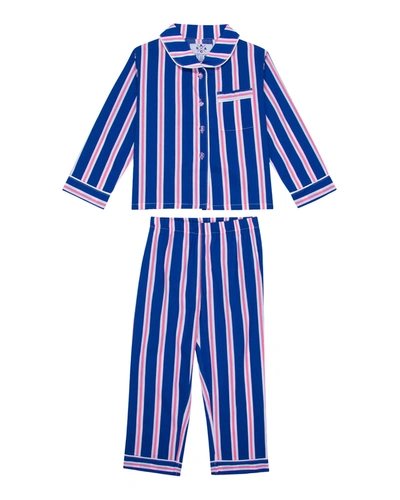 Sant And Abel Kid's Andy Cohen 2-piece Striped Pajama Set In Pink