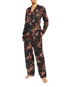 Desmond & Dempsey - Soleia Signature Pyjama Set In Navy In White
