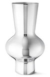 Georg Jensen Alfredo Stainless Steel Vase In Silver