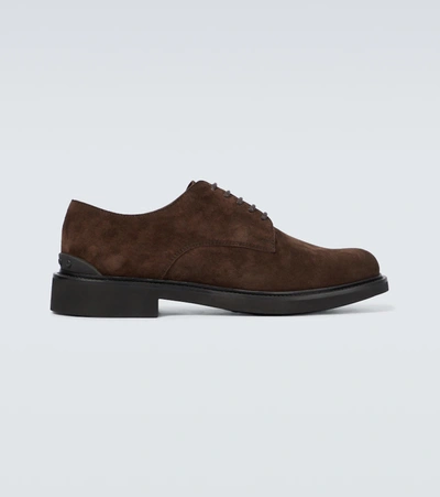 TOD'S SUEDE DERBY SHOES