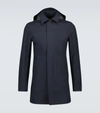 Herno Functional Wardrobe Waterproof Hooded Raincoat In Blu
