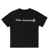 Mm6 Maison Margiela Kids' Logo Print Cotton Jersey T-shirt In Black
