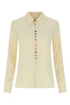 Chloé Button-down Silk Shirt With Multicolored Recycled Buttons
