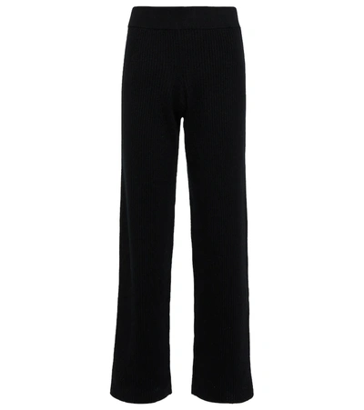 Jardin Des Orangers Ribbed-knit Cashmere Pants In Black