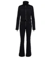 Goldbergh Premium Logo-jacquard Belted Softshell Ski Suit In Black