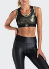 HEROINE SPORT PANTHER ANIMAL-PRINT SPORTS BRA