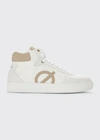Loci Eleven Colorblock High-top Court Sneakers - Made With Recycled Nylon In Natural Stone