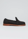 Chloé Kayla Crochet Slip-on Loafers In Black