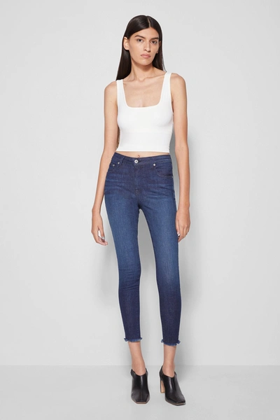 Jonathan Simkhai Standard Costa Mid-rise Crop Skinny In Chelsea Dark