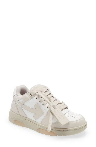 Off-white Out Of Office Arrow Calfskin Sneakers In White