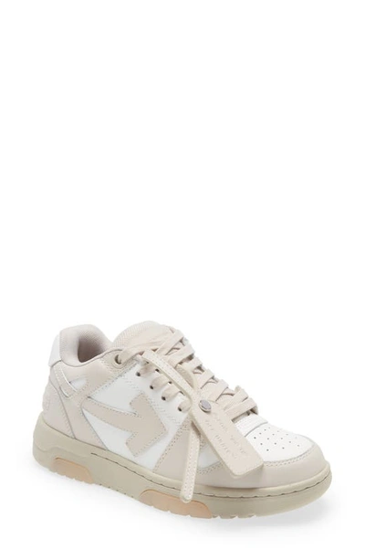 Off-white Out Of Office Arrow Calfskin Sneakers In White | ModeSens