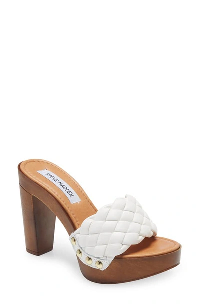 Steve Madden Kashtyn Woven Sandal In White
