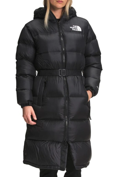 The North Face Nuptse Belted Parka Coat - Women's - Nylon In Black