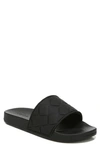 Vince Watley Eva Woven Slide Sandals In Black