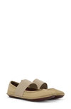 Camper Right Nina Leather Ballerina Flat In Medium Beige