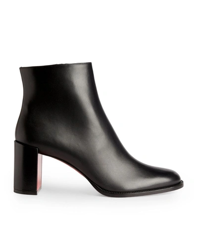 Christian Louboutin Adoxa Leather Ankle Boots 70 In Black