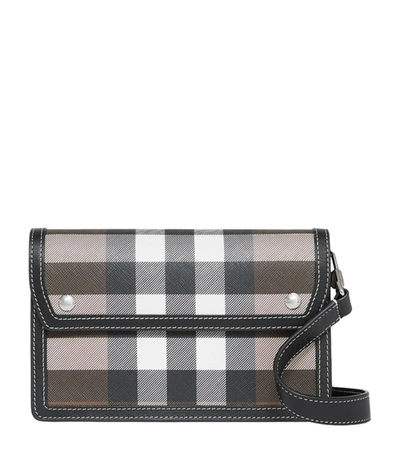 Burberry Oscar Check-pattern Shoulder Bag In Dark Birch