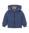 BURBERRY KIDS PANELLED MONOGRAM ZIP-UP HOODIE (6-24 MONTHS)