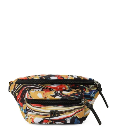 Dolce & Gabbana Kids' Marble-pattern Belt Bag In Orange