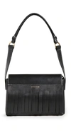 Vavvoune Claret Medium Leather Baguette Handbag In Black