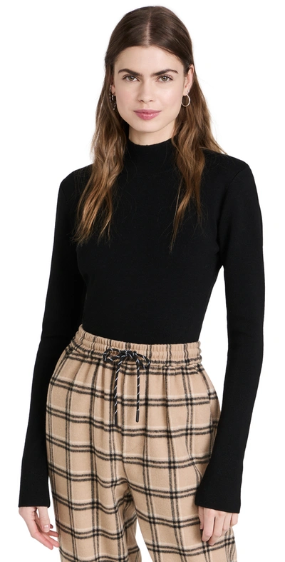 Monse Peace Sign Mock-neck Cashmere Jumper In Black