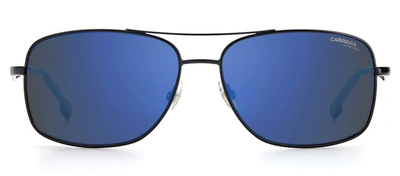 Carrera 8040/s Xt 0807 Rectangle Sunglasses In Blue