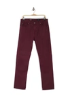 Ag Everett Slim Straight Jeans In Micro Geo Rich Carmine