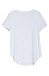 Beyond Yoga Plus On The Down Low Bopo Tee In Cloud White